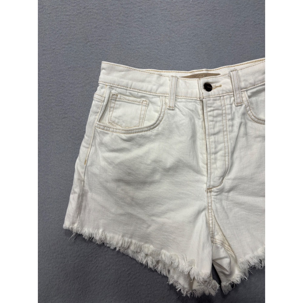 Joe's Jeans The Alex Shorts Women 28 White High Rise‎ Frayed Hem Button Fly - Picture 3 of 16